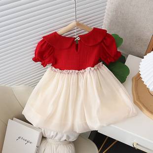 Girl's Baby Dress 0-1-2-4 Years Old Girl's Summer Dress Princess Dress Children's New Style One Piece