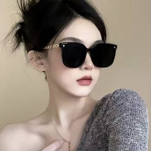 Sunglasses Women's Retro Box High-end Sense Women's Internet-famous Glasses Big Face Slimming UV-resistant Sunglasses for Men