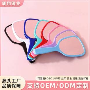 Casual Handle Mirror for Girls Dormitory Single-Sided Glass Vanity Mirror to Carry with You Mini Vanity Mirror for Easy Touch-Up Small