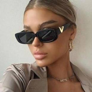 2025V New Fashion Export Small Frame Korean Style Sunglasses Women's Sunglasses Fashion Hip-Hop Square Frame Cross-Border Glasses