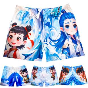 2025 New Kidsren's Swimming Trunks Cartoon Swimsuit Quick-Drying Boy Baby Medium-Sized Boy Swimming Pool Swimsuit