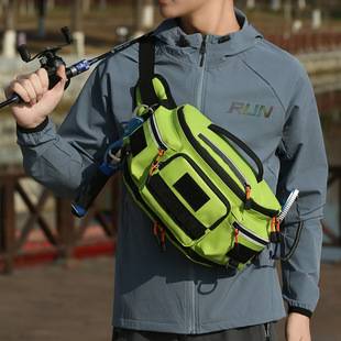 Cross-Border Outdoor Cycling Multifunctional Lure Bag Expansion Waist Bag Fishing Gear Storage Bag Men's Crossbody Bag Lure Rod Bag