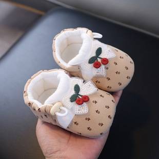 Cross-Border Wholesale Baby Girls' Shoes and Socks, Spring and Autumn Thin Style, Non-Slip Soft Sole Pre-Walking Shoes, Lightweight Breathable Cotton Single Shoes for Babies