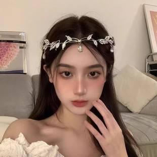 Western Regions Dunhuang Princess Style Ancient Costume Tassel Forehead Ornament Hanfu Headpiece Exotic Photo Hair Accessory Palace Crown