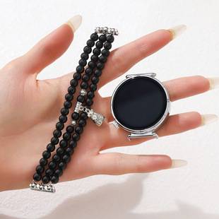 Chinese-style fortune bag beaded strap suitable for Huawei GT and Xiaomi smart watches, vintage women's decorative bracelet