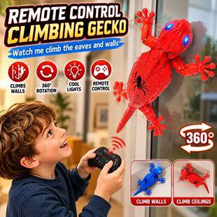 Cross-border electric wall-climbing gecko lizard chameleon remote control simulated mechanical crawling children's toy wholesale