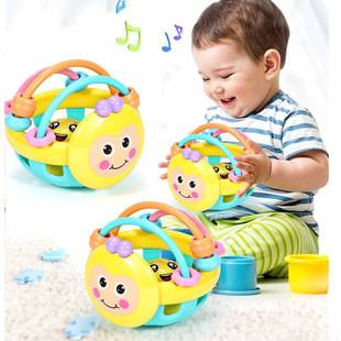 Baby's Hand-Scratch Ball Toy 0-1 Year 6 Months Baby Early Education Puzzle Bee Soft Teeth Gel Hand-Rattle Toy Mother and Child