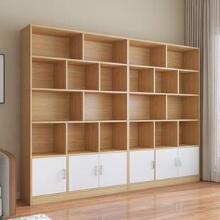 Home floor-standing bookcase, living room storage, open storage cabinet, office file cabinet, freely combinable grid cabinet