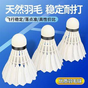 12 Pieces of Genuine Windproof Unlabeled White Badminton Indoor and Outdoor Flight Stable and Durable Entertainment Balls
