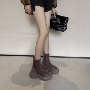 2026 Dolphin Fleece-Lined High-Heeled Ankle Boots, Winter New Style, Popular Design, Stylish and Slimming, Fashion Boots for Petite Women
