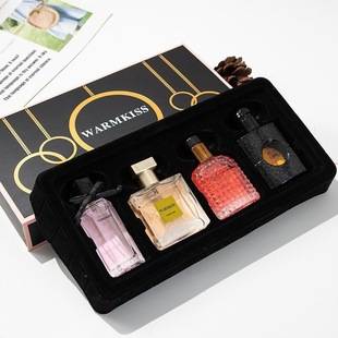 Popular Wholesale Women's Perfume Four-Piece Set, Long-Lasting Light Fragrance, Fresh Scent, Black Opium Fragrance, Foreign Trade Vietnam Cross-Border