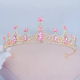 New Bridal Crown, Baroque Crystal Elegant Crown, Bridal Wedding Headpiece, Exquisite Princess Birthday Headband