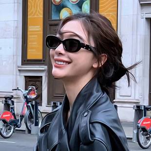 Korean style new Mengling same style GM cat eye sunglasses high-grade women's trendy hot girl glasses retro sunglasses for men