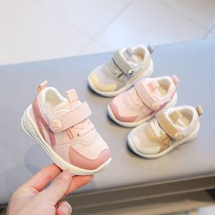Baby toddler shoes functional shoes spring and autumn boys and girls soft bottom non-slip children sneaker mesh baby shoes generation hair