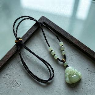 Pendant cord for Maitreya Buddha pendant, hand-woven chalcedony women's collarbone cord, DIY pendant necklace cord