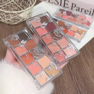 Lamela 10-Color Eyeshadow Candy Color Eyeshadow Palette Eyeshadow Set Pearlescent Matte Long-Lasting