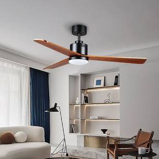 European and American solid wood ceiling fan light, living room fan light, restaurant smart variable frequency silent retro ceiling fan, Zhongshan manufacturer