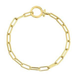 Amazon's Popular European and American Simple and Cool Style Paper Clip Thick Chain Bracelet Women's Hip-Hop Cuban Bracelet Jewelry