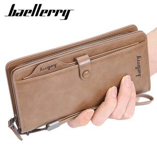 Baellerry New Men's Wallet Retro Multi-Card Slot Wallet Cross-Border Multi-Functional High-End Clutch Bag for Men