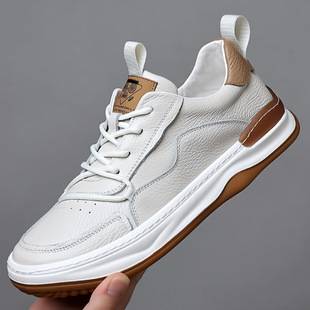 Men's Shoes Spring and Autumn New Style Fashionable Casual Comfortable Breathable Single Shoes Student Street Style Round Toe Soft Sole Sneakers for Men