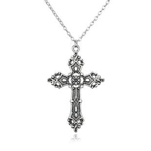 European and American Baroque Cross Vintage Bohemian 1980 Madonna Pendant Gothic Necklace