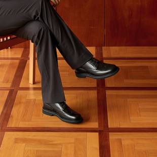 Brogue British-style suit formal stage performance men's shoes, black shiny leather shoes, men's patent leather derby shoes