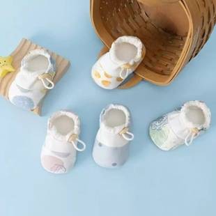 Baby shoes 0-3-12 months 6 to 1 year old step front shoes spring and summer thin elastic buckle soft bottom shoes for boys and girls