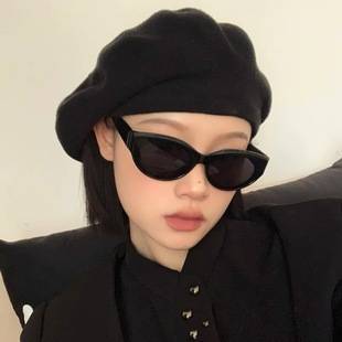Oval frame sunglasses women's sunscreen cat's eye sunglasses sweet cool wind anti ultraviolet sun glasses frame wholesale