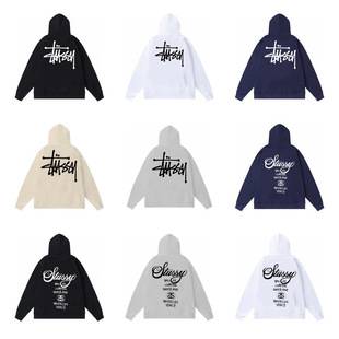 The original standard is a generation of tide brand TU West Wei Yi hooded autumn and winter new letters dice black eight hat sweethearts outfit