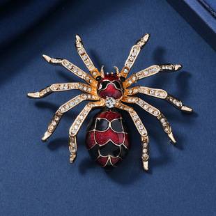 Cross-border European and American Spider Brooch High-end Animal Pin Corsage Retro New Personality Men's Dress Accessories