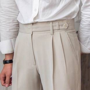 Spring and Autumn Korean Style Casual Pants Men's Commuter Anti-Wrinkle Men's Vintage Naples Niche Trendy All-match Long Pants
