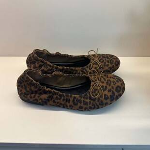 In stock~French leopard print bow ballet flats for women, flat-soled, suitable for commuting, fashionable, same style for homegirls, retro rocking shoes