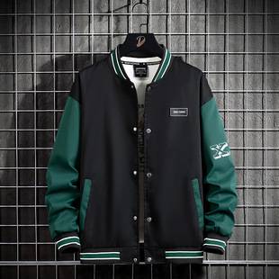 Baseball uniform plus size plus size jacket men's spring and autumn fashion brand loose all-match clothes Hong Kong style Ruan handsome casual couple jacket