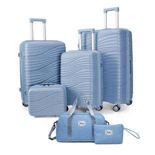 New Pp Material Suitcase 24inch Trolley Case Cross-Border Special Boarding Case Large Capacity Suitcase Universal Wheel t