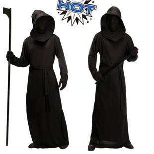 Big Male Black Devil Halloween Costume Ghost Festival Sickle Monster Cosplay Costume Death Stage Performance Costume