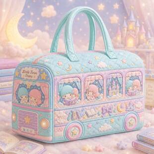 Source Factory Cartoon Gemini 3D Digital Printed Travel Bag Large Capacity Hand Luggage Bag Cross-Border Hot Seller