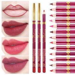 Yalaiyi 13-color lip liner hook line non-stick cup waterproof sweat matte velvet easy to color lipstick pen tattoo wholesale