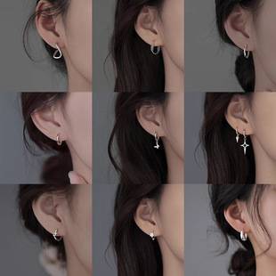 925 Silver Needle Ear Buckle Women's 2025 New Explosions Niche Design Advanced Ear Accessories Light Luxury Earrings