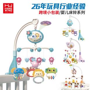 Cross-Border Baby Crib Toy 0-1 Year Old Baby Electric Music Rotating Bedside Bell Newborn Baby Crib Hanging Rattle