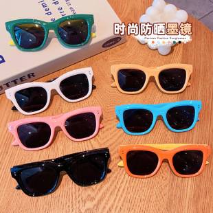 Fashion children's sunscreen sunglasses lightweight trendy UV protection baby sunglasses folding new factory glasses