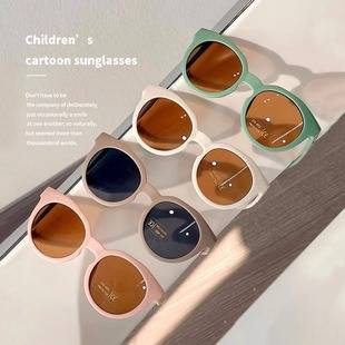 Korean Ins Style Kidsren's Sunglasses Glasses Wholesale Boys Sunglasses Anti-Uv Korean Baby Glasses