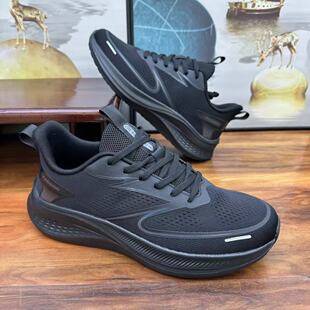 Large Size 2026 New Summer Mesh Breathable Comfortable Versatile Soft-Soled Lightweight Black Men's Casual Running Shoes