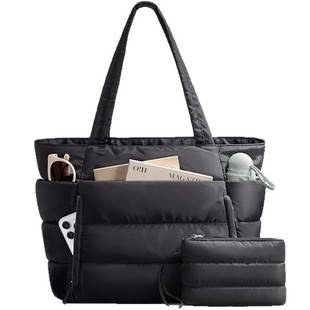 New Cross-Border Amazon Trendy Women's Quilted Handbag Multi-Compartment Tote Bag Short-Distance Travel Luggage Bag Wholesale
