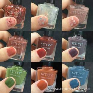 Cross-border wholesale super white oily nail polish baking-free non-tearing long-lasting ice transparent nude color student shiny crystal color