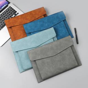 Leather A4 Document Bag, Large-Capacity Office File Storage Bag, Portable Conference Bag, Hand-Held and Portable