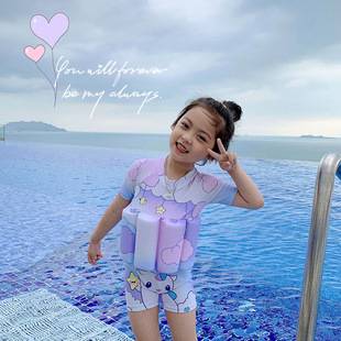 Cross-Border Children's Buoyancy Swimsuit for Girls, One-Piece Toddler Baby Cute Swimming Gear, Dropshipping