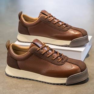 Men's Shoes 2026 Versatile Sports Casual Sneakers Men's Cross-Border Thick-Soled Black Retro Shoes Men's Casual Shoes