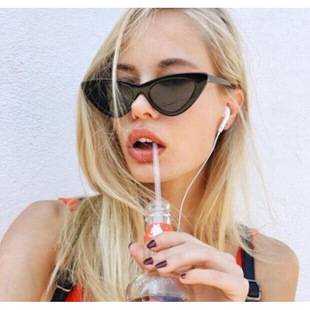 Cross-Border European and American Cat-Eye Sunglasses, Fashionable and Simple, Suitable for Taking Photos, Small Frame Sunglasses, Triangular Glasses 9788
