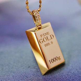 Fast-Track Live Explosions 18k Gold Plating Small Gold Strip BRICS Pendant Little Red Riding Book Recommend Online Red Gold Necklace