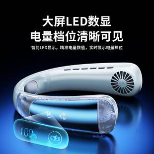 New Style Neck-Hanging Fan USB Rechargeable Bladeless Portable Small Outdoor Sports Cooling Fan Portable Neck-Mounted Type